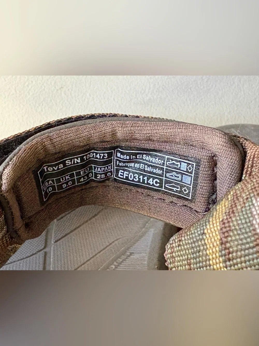 Teva Men's Sandals ~ Size 10